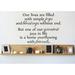 Design W/ Vinyl Our Lives Are Filled W/ Simple Joys & Blessings Without End Wall Decal Vinyl in Black | 16 H x 20 W in | Wayfair OMGA297841