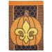 Dicksons Inc Fleur De Lis 2-Sided Nylon Garden Flag in Brown | 18 H x 13 W in | Wayfair M011190