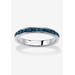 Women's Sterling Silver Simulated Birthstone Stackable Eternity Ring by PalmBeach Jewelry in September (Size 6)