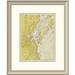 East Urban Home 'Nautical Chart - Portland Harbor & Vicinity Ca. 1974 - Sepia Tinted' Framed Print Paper | 24 H x 20 W x 1.5 D in | Wayfair