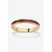 Women's Yellow Gold Plated Simulated Birthstone Eternity Ring by PalmBeach Jewelry in January (Size 8)