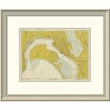 East Urban Home 'Nautical Chart - San Diego Bay Ca. 1974 - Sepia Tinted' Framed Print Paper | 20 H x 24 W x 1.5 D in | Wayfair EASN3827 39506442