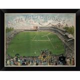 East Urban Home 'New York Polo Grounds' Framed Graphic Art Print Paper in Gray/Green | 9 H x 12 W x 1 D in | Wayfair EASN7224 39516601