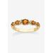 Women's Yellow Gold-Plated Simulated Birthstone Ring by PalmBeach Jewelry in November (Size 8)