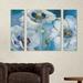 Winston Porter Blue Dance Acrylic Painting Print Multi-Piece Image on Wrapped Canvas Metal in Blue/White | 24 H x 32 W x 2 D in | Wayfair