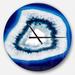 East Urban Home Slice of Crystal Wall Clock Metal in Blue/White | 23 H x 23 W in | Wayfair 7CF88031D4A546358A1A138909590814