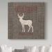 East Urban Home Soft Lodge III Dark w/ Red by Janelle Penner - Wrapped Canvas Graphic Art Print Canvas in Brown/Green | 14 H x 14 W x 2 D in | Wayfair