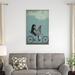 East Urban Home Fab Funky 'Schnauzer Tandem' Graphic Art Print on Wrapped Canvas in Blue/Green | 12 H x 8 W x 0.75 D in | Wayfair
