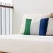 East Urban Home Football Stripes Indoor/Outdoor Lumbar Pillow Polyester/Polyfill blend in Green/White/Blue | 14 H x 20 W x 3 D in | Wayfair