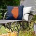 East Urban Home Indoor/Outdoor Throw Pillow Polyester/Polyfill blend in Orange/Blue | 20 H x 20 W x 3 D in | Wayfair