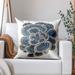 East Urban Home Shealeen Louise Blue Trametes Mushroom Floral Throw Pillow Cover Polyester/Polyfill/Synthetic | 14 H x 14 W x 1.5 D in | Wayfair