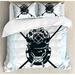 East Urban Home Surf Sign w/ Diving Suit & Elements Myst Underwater Recreational Duvet Cover Set Microfiber in Blue | Queen | Wayfair