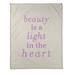 East Urban Home Handwritten Beauty Inspirational Quote Fleece Blanket Fleece/Microfiber in Gray | 60 W in | Wayfair