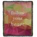 East Urban Home Follow Your Heart Cotton Throw Cotton in Red/Brown | 50 W in | Wayfair B458C48FE6284C88B318B36692676007