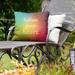 East Urban Home Follow Your Heart Indoor/Outdoor Throw Pillow Polyester/Polyfill blend in Red/Yellow/Indigo | 16 H x 16 W x 3 D in | Wayfair