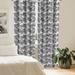 East Urban Home Ambesonne Palm Tree 2 Panel Curtain Set, Monochrome Woodland Pattern Depicting Black Palm Tree On A White Background | Wayfair