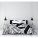 East Urban Home Los Angeles California Districts Single Reversible Duvet Cover Microfiber in Black | Queen Duvet Cover | Wayfair