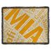 East Urban Home Pittsburgh Pennsylvania Districts Word Art Fleece Throw Microfiber/Fleece/Microfiber/Fleece, Cotton in Orange/Gray | 60 W in | Wayfair