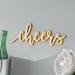 Ebern Designs Cheers Wall Décor in Brown/White | 4.5 H x 12 W in | Wayfair EBND1227 38515344