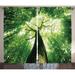 Ebern Designs Colan Nature Sunlights to Foliage Semi-Sheer Rod Pocket Curtain Panels Polyester in Brown | 84 H in | Wayfair EBND5514 40425638