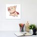 East Urban Home Cute Pig Superhero Flying by Toru Sanogawa - Painting Print Canvas in Red | 12 H x 12 W x 0.75 D in | Wayfair