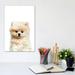 East Urban Home Pomeranian Puppy by Watercolor Luv - Painting Print Canvas in Green/White | 12 H x 8 W x 0.75 D in | Wayfair