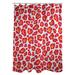 East Urban Home 2 Piece Animal Print Shower Curtain Set Polyester in Red/Gray/White | 74 H x 71 W in | Wayfair A3F1657EF88C4E3EA63686F3BEFE66AD