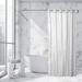 Evideco Cubic Hookless Extra Long Shower Curtain Polyester Polyester in Gray/White | 79 H x 71 W in | Wayfair 1207100