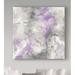 Wrought Studio™ 'Amethyst Circles I' Acrylic Painting Print on Wrapped Canvas in Gray/Indigo | 14 H x 14 W x 2 D in | Wayfair