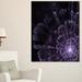 Design Art Glowing Crystal Purple Fractal Flower Graphic Art on Wrapped Canvas in Indigo | 1 D in | Wayfair PT12184-8-12