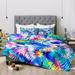 East Urban Home Marta Barragan Camarasa Abstract Tropical Glitches Comforter Polyester/Polyfill/Microfiber in Blue/Indigo/Yellow | Twin | Wayfair