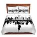 East Urban Home City IV New York New York Duvet Cover Set Microfiber in Black/Gray | Twin | Wayfair ESTP1125 40677101