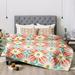 East Urban Home Heather Dutton Crazy Daisy Sorbet Comforter Polyester/Polyfill/Microfiber in Green/Red | Twin | Wayfair