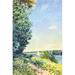 Buyenlarge 'Normandy, Path on the Water' by Alfred Sisley Painting Print in Green/Yellow | 30 H x 20 W in | Wayfair 0-587-26305-9C2030