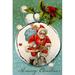 'A Merry Christmas' Buyenlarge Graphic Art in Blue/Green/Red | 30 H x 20 W x 1.5 D in | Wayfair 0-587-22987-xC2030