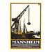 Buyenlarge Mannheim Vintage Advertisement in Black | 42 H x 28 W x 1.5 D in | Wayfair 0-587-01946-8C2842