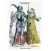 Buyenlarge German Costumes: Knight w/ Staff & Noble Woman Painting Print in Blue/Yellow | 30 H x 20 W in | Wayfair 0-587-02258-2C2030