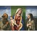 Buyenlarge Madonna & Child w/ Saints Francis & Clare - Print in White | 24 H x 36 W x 1.5 D in | Wayfair 0-587-60282-LC2436
