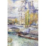 Buyenlarge 'The Louvre on Port Royal' by Frederick Childe Hassam Painting Print in White | 36 H x 24 W x 1.5 D in | Wayfair 0-587-25245-6C2436