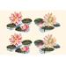 Buyenlarge 'Four Water Lilies' Painting Print in White | 24 H x 36 W x 1.5 D in | Wayfair 0-587-27653-3C2436