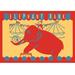 Buyenlarge 'Elephant Bank' Vintage Advertisement in Red/Yellow | 20 H x 30 W x 1.5 D in | Wayfair 0-587-21666-2C2030