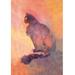 Buyenlarge Chat Pourpre by Theophile Alexandre Steinlen Painting Print in Indigo/Orange | 42 H x 28 W x 1.5 D in | Wayfair 0-587-04257-5C2842