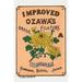 Buyenlarge 'Improved Ozawas Filature' Vintage Advertisement in Green/Orange/Yellow | 30" H x 20" W x 1.5" D | Wayfair 0-587-27368-2C2030