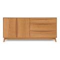 Copeland Furniture Catalina 66.13" Wide 3 Drawer Walnut Solid Wood Sideboard Wood in Brown | 29.88 H x 66.13 W x 18 D in | Wayfair 6-CAL-51-03