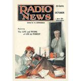 Buyenlarge Radio News: Up All Night Vintage Advertisement in Brown/Gray/Orange | 30 H x 20 W in | Wayfair 0-587-02106-3C2030