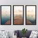 Picture Perfect International Wooden plank sea pier - 3 Piece Picture Frame Photograph Print Set on Acrylic Plastic/Acrylic in Blue/Brown | Wayfair