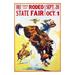 Buyenlarge 'Strawberry Roan State Fair Cowboy' Vintage Advertisement in White | 36 H x 24 W x 1.5 D in | Wayfair 0-587-33121-6C2436
