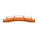 A&L Furniture Garden Bridge, Wood in Brown | 22 H x 142 W x 38 D in | Wayfair 3112-REDWOOD