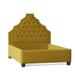 My Chic Nest Lexi Platform Bed Upholstered/Velvet/Polyester/Faux leather/Cotton/Linen in Yellow | 65 H x 77 W x 90 D in | Wayfair 557-1048-1120-CK