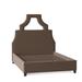 My Chic Nest Natalie Upholstered Platform Bed Upholstered in Black/Brown | 64 H x 77 W x 90 D in | Wayfair 534-1046-1140-CK